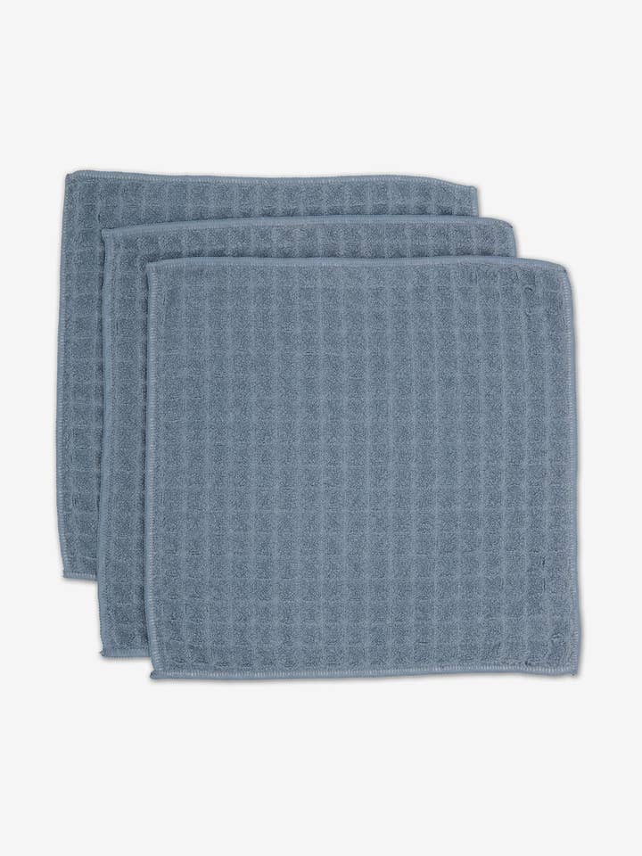 Sky Waffle Washcloth Set for wholesale by Geometry
