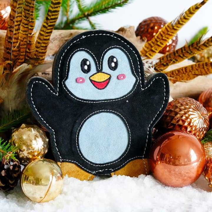 Poppy the Penguin Christmas Eco Dog Toy for wholesale by Aurora Paws