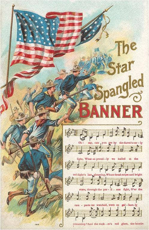 Found Image Press - Wholesale Postcard - Postcard PT-32 Music to Star Spangled Banner0