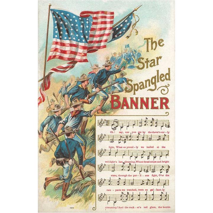 Found Image Press - Wholesale Postcard - Postcard PT-32 Music to Star Spangled Banner