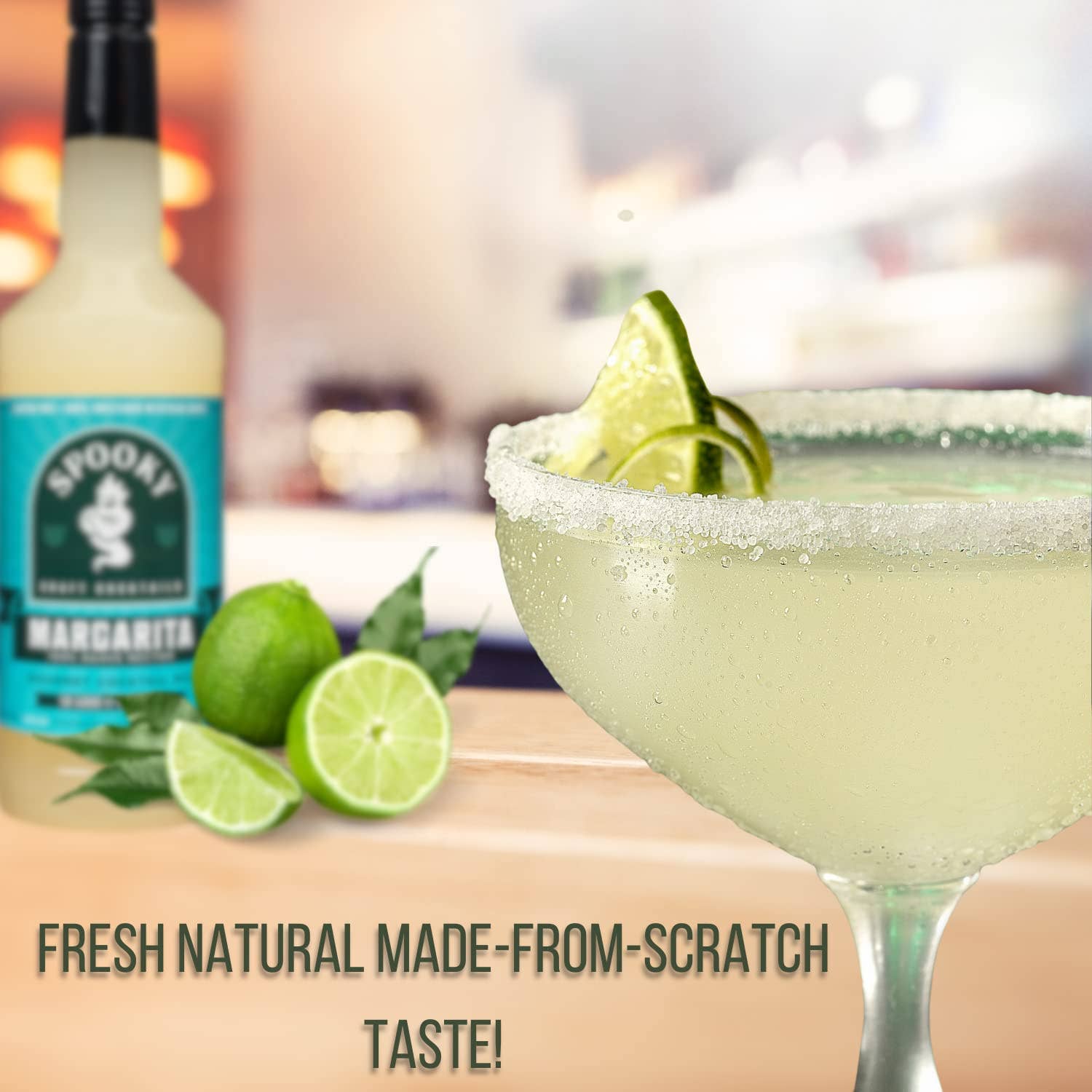 SPOOKY Craft Cocktail Mixes - Wholesale Cocktail Mix/Syrup - SPOOKY Margarita - 100% Blue Agave Nectar (32oz 6-pack)1