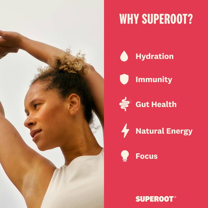 Superoot - Wholesale Powdered Health Drink - Immunity & Hydration Superfood Mix - Strawberry | 12 count