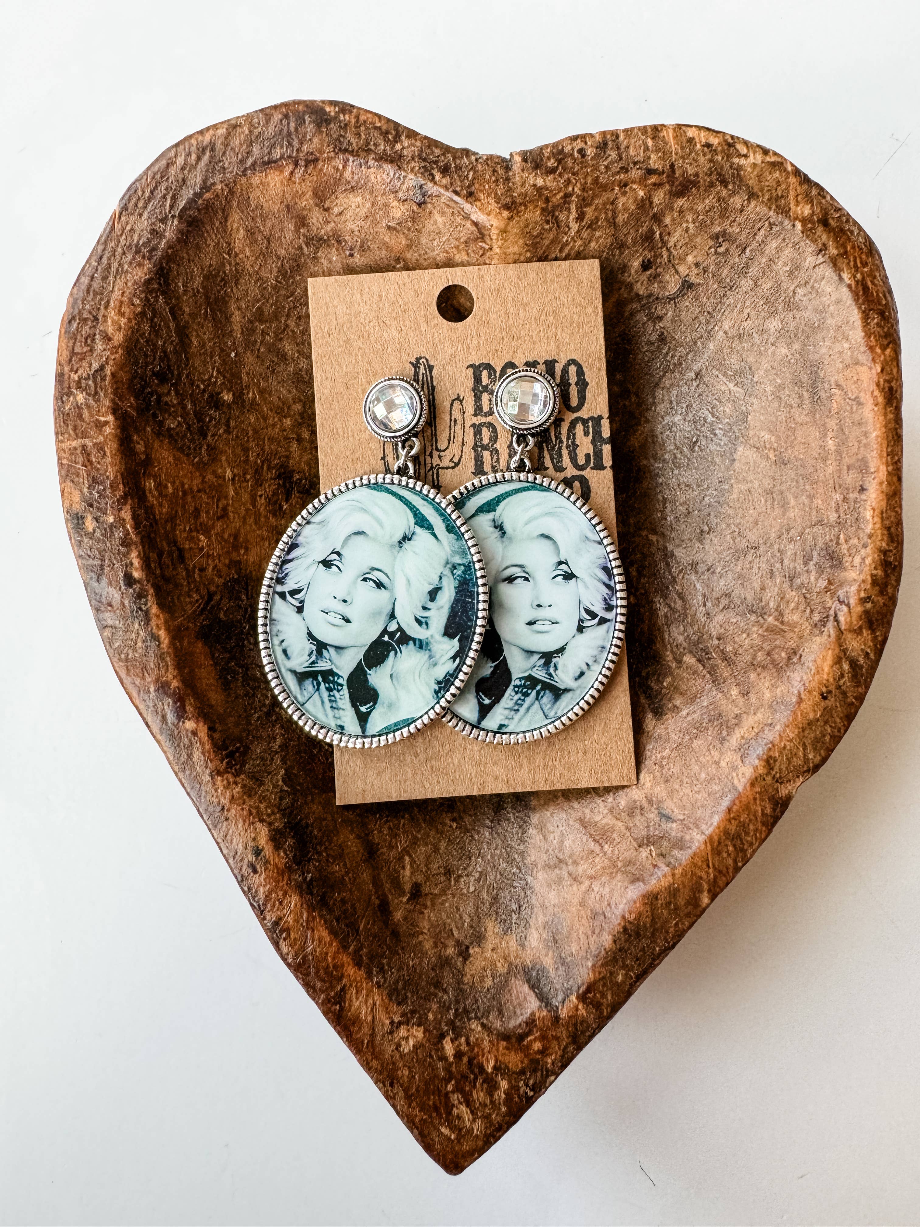 Boho Ranch Shop - Wholesale Dangle Earrings - Western Queen Dolly Printed Dangle Earrings1