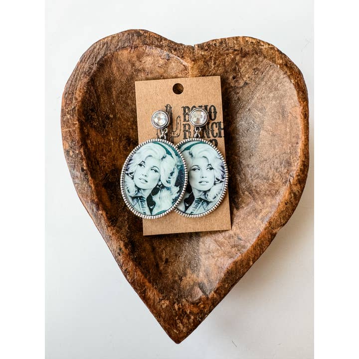 Boho Ranch Shop - Wholesale Dangle Earrings - Western Queen Dolly Printed Dangle Earrings1