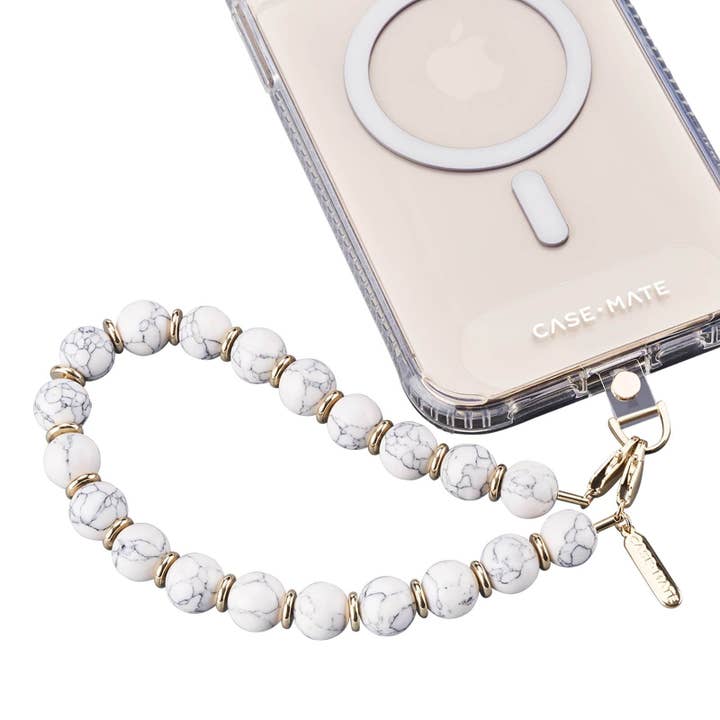 Beaded Marble Phone Wristlet for wholesale on Faire