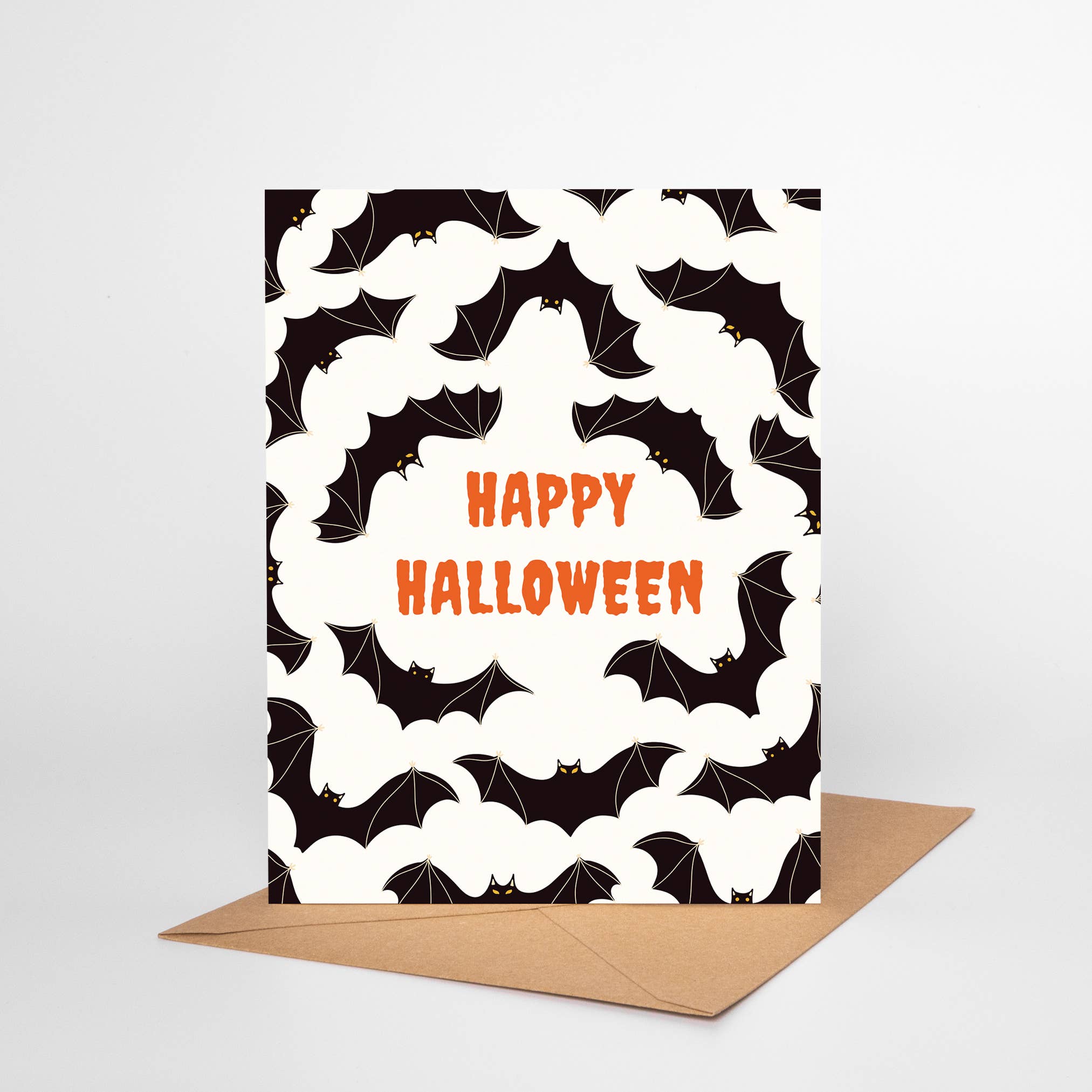 Oakwind Hollow - Vente Cartes d'Halloween - Carte de vœux Halloween Bats HW04 Spooky Happy Halloween3