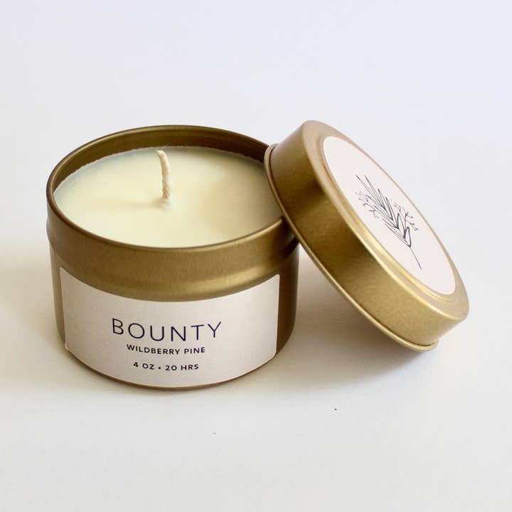 Vela de Lata Bounty Wildberry Pine Holiday Travel por atacado de Handmade Habitat