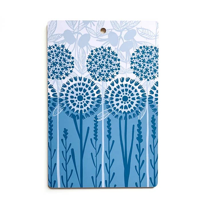 Sustainably-made Cutting Board | Bloom in Blue for wholesale by Sweetgum Home