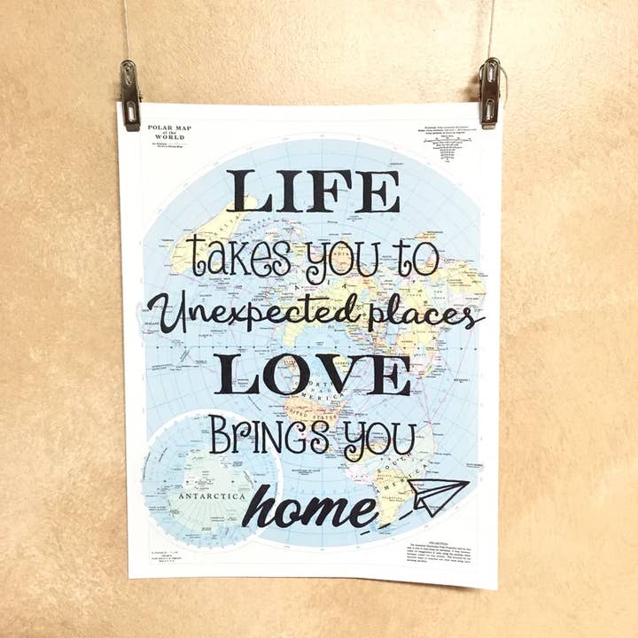 Life Takes You to Unexpected Places, Love Brings You Home for wholesale by Bewilderberries