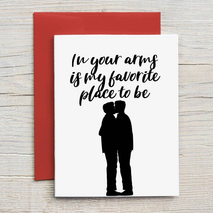 Card "In your arms is my favorite place to be" - Men for wholesale by Pentionery