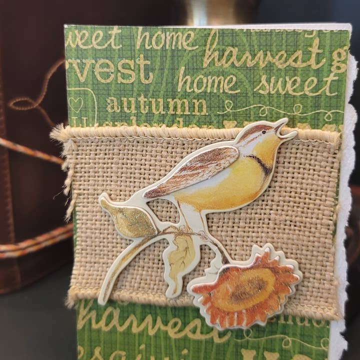 Notebellish - Wholesale Stationery/Notecard Set - Fall Script Embellished Notecard with Deckle Edge