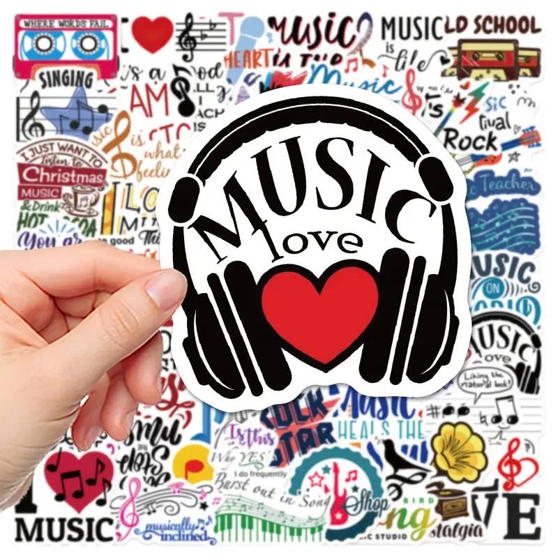 Magnifique Hearts - Wholesale Sticker - Stickercollectie met muziekthema - ideaal voor doe-het-zelvers en laptops!