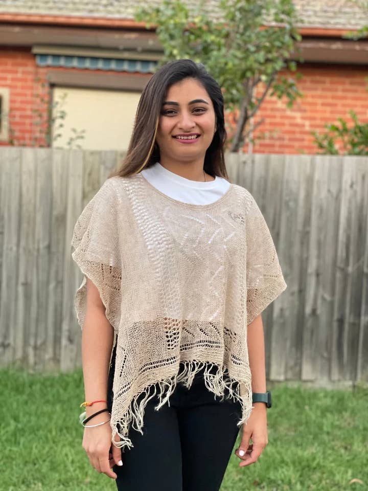 Alchemy Story - Wholesale Poncho – Women's - Nettle Fibre Poncho0