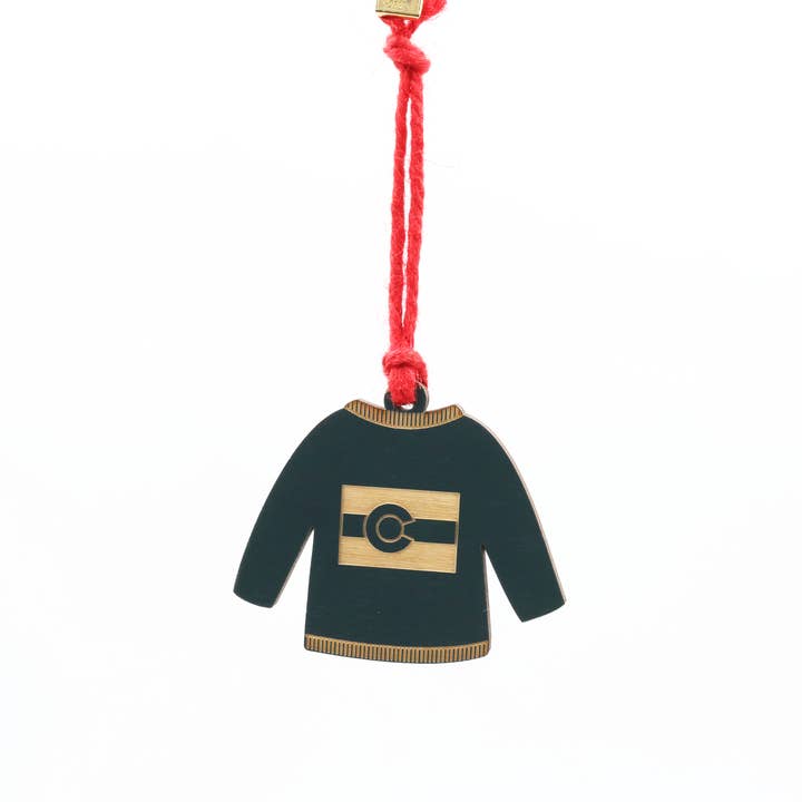 So Very Lovely - Wholesale Ornament - Colorado Flag Sweater Ornament1