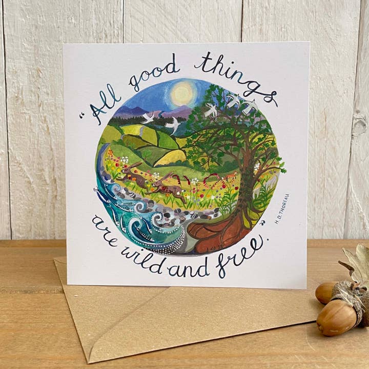 Cartão de saudações da Praça All Good Things por atacado de Driftwood Designs