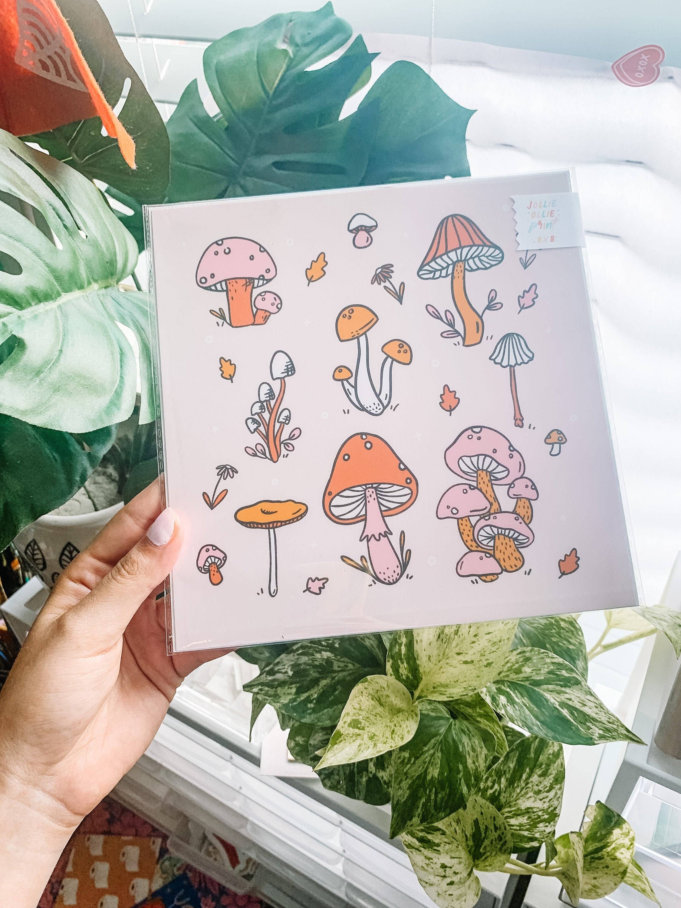 Jollie Ollie Designs - Wholesale Art Print - Mushroom Fields Print1