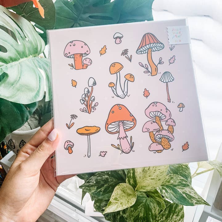 Jollie Ollie Designs - Wholesale Art Print - Mushroom Fields Print1