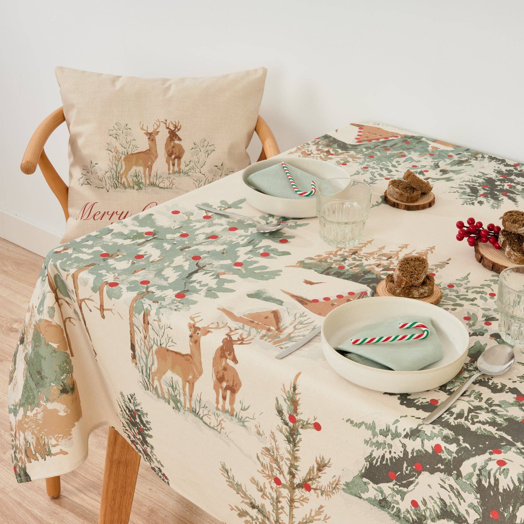 SG HOGAR - Wholesale Tablecloth - Christmas Deer Tact Fabric Tablecloth13