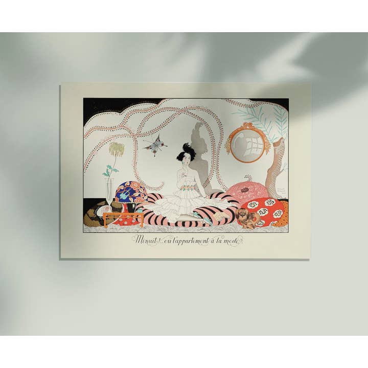 Poster vintage di Minhuit... ou l_appartement a la mode per la vendita all'ingrosso da parte di Rock Paper Scissors Wall Art