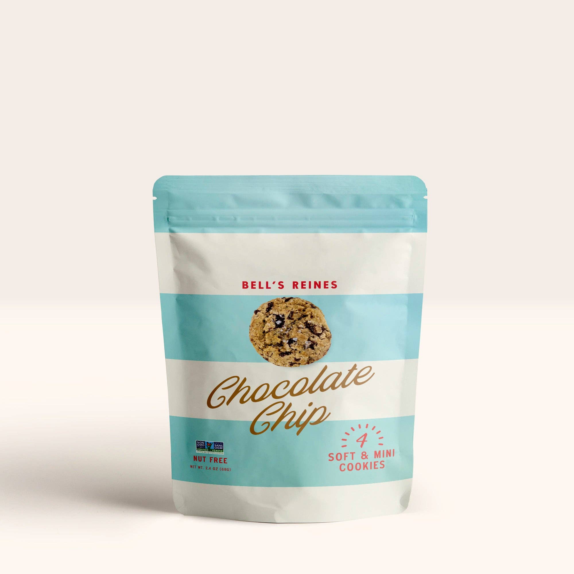 Bell’s Reines Gourmet Miniature Cookies - Vente Biscuits - Chocolat artisanal aux pépites de chocolat avec sel de mer en flocons - 4 unités en vente au détail3