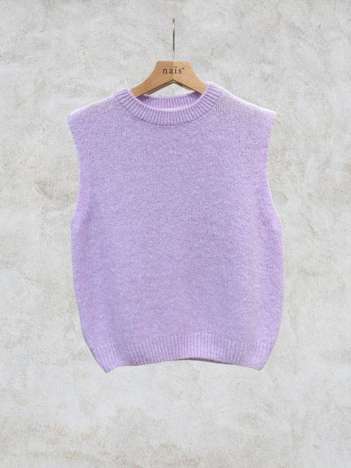 NAÏS PARIS - Wholesale Knit Sweater - Women's - Round neck sleeveless sweater in kid mohair and wool13