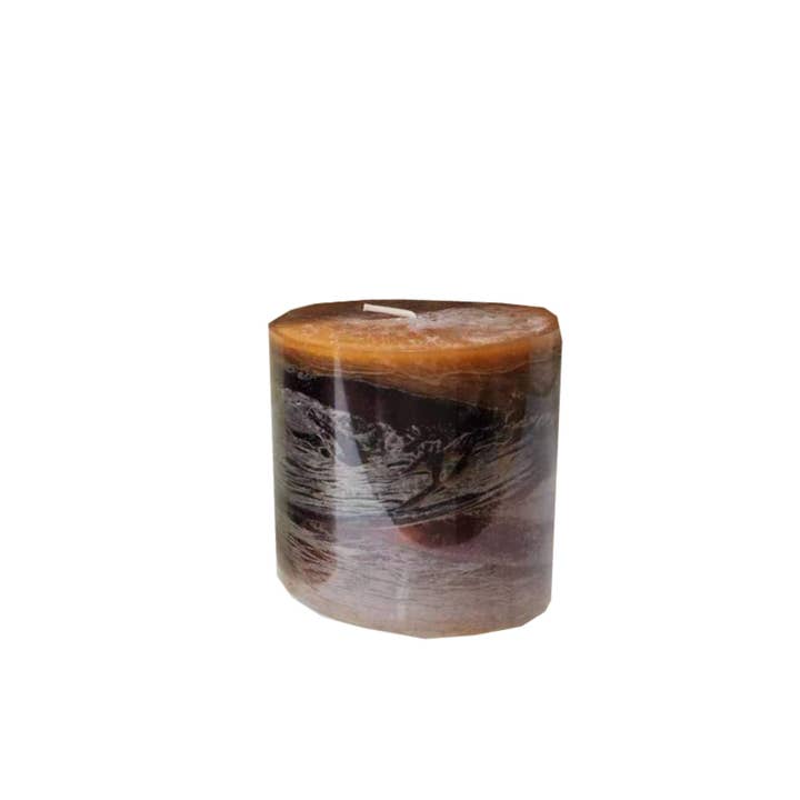 Geko Products – wholesale Pelarljus – Brun Ombre pelare ljus kort