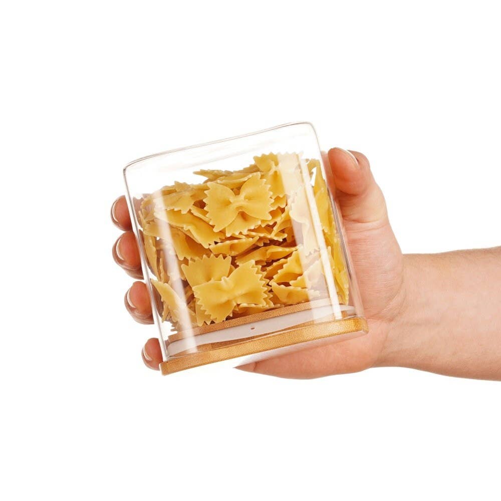 Muldale – wholesale Food storage container – Set of 5 Glass Storage Jars with Lids Airtight Borosili7