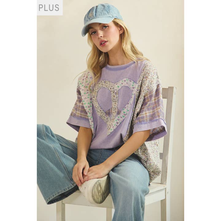 WILDFLOWER HEART TEE (ST8277X) for wholesale by Sage + Fig