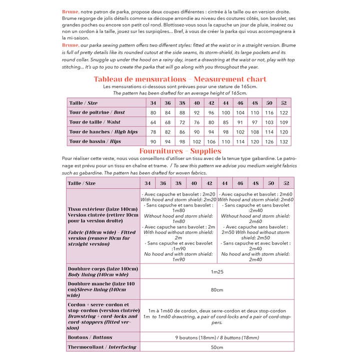 Lise Tailor – wholesale Craft sewing kit – Sewing pattern - Mist - sold individually2