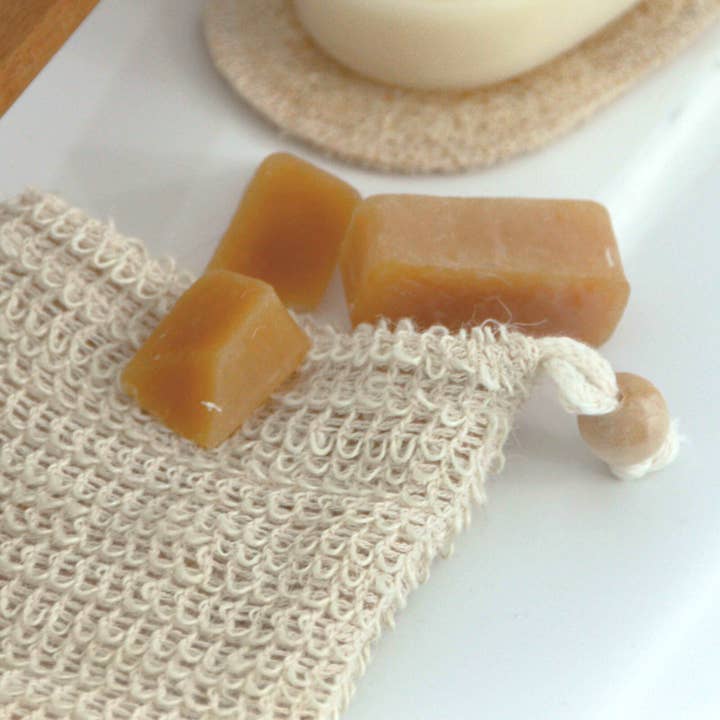 Sisal and cotton soap bag for wholesale by Rezo