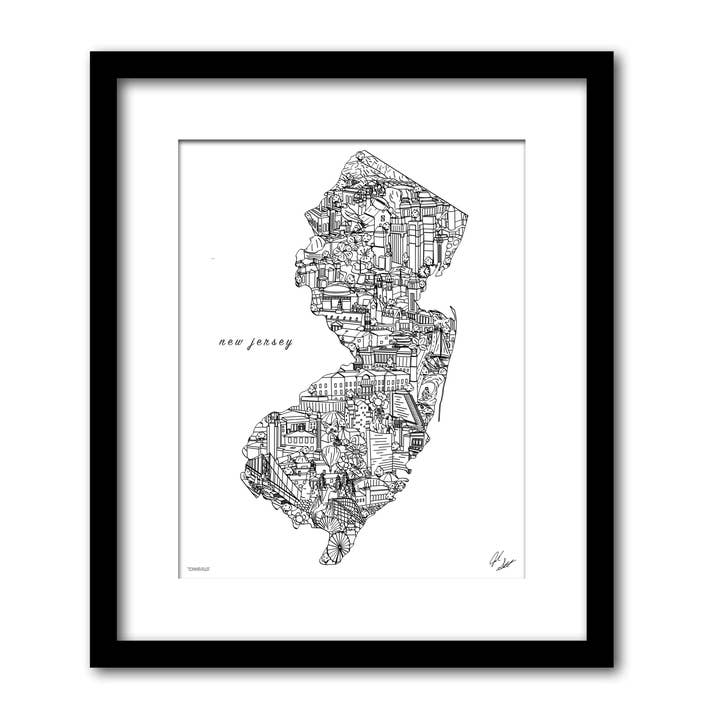 Decorazione murale New Jersey per la vendita all'ingrosso da parte di Townsville Art