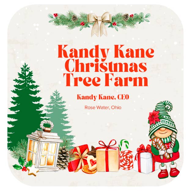 Christmas Magnet: Kandy Kane Christmas Tree Farm for wholesale by Ron Knight Entertainment, LLC