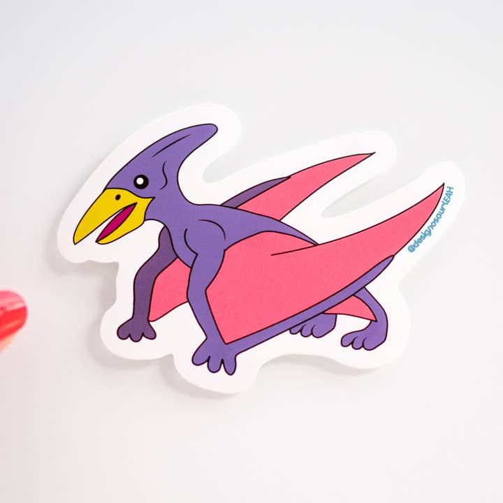Autocolante Ptreodactil dinossauro vinil (4 polegadas) por atacado de designosaur