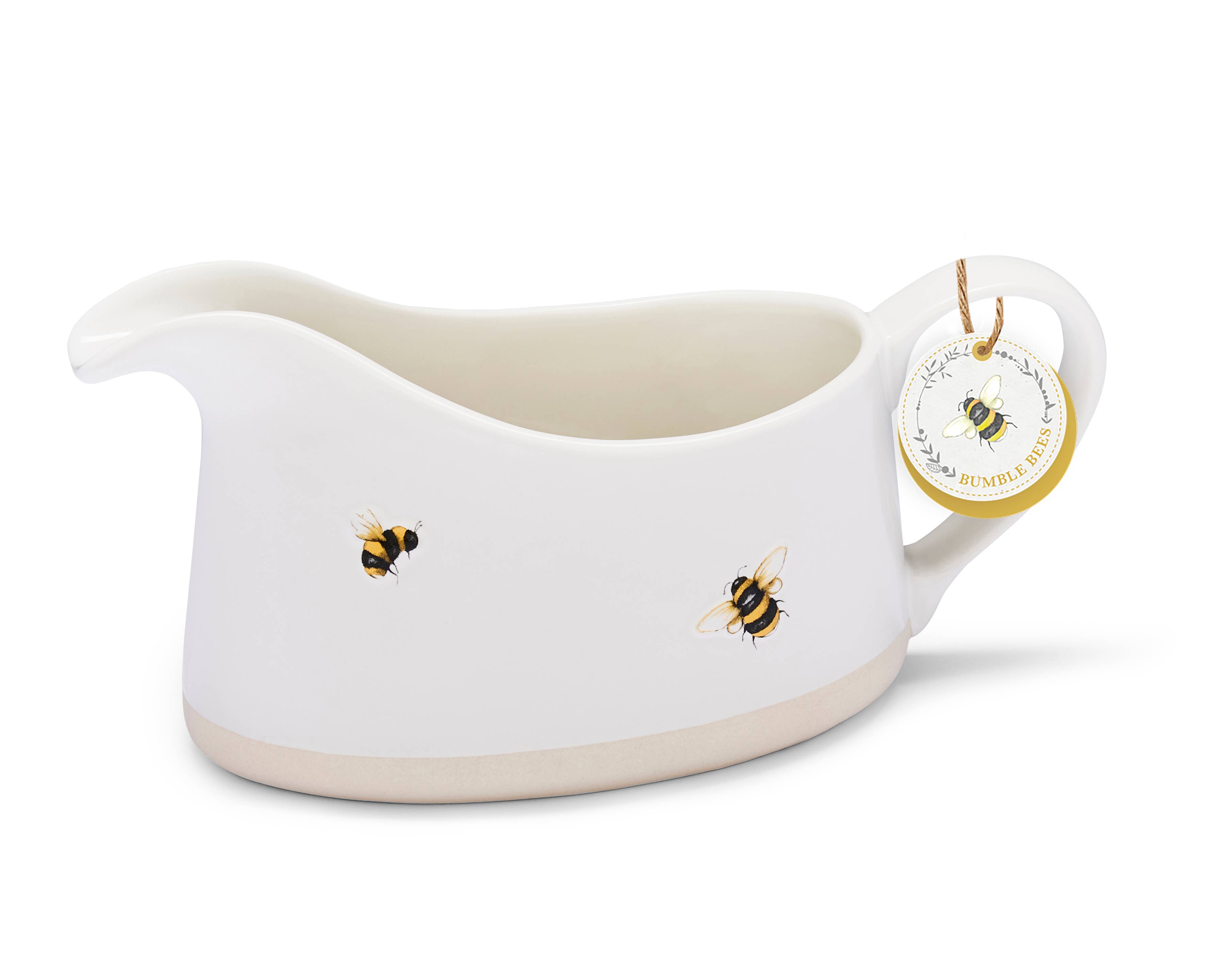 Cream Gravy Boat Bumble Bees for wholesale on Faire1