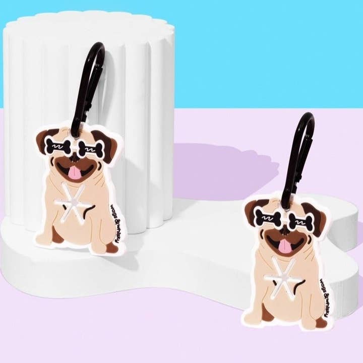 Pug Turd Tags for wholesale by WAGS & WHISKY