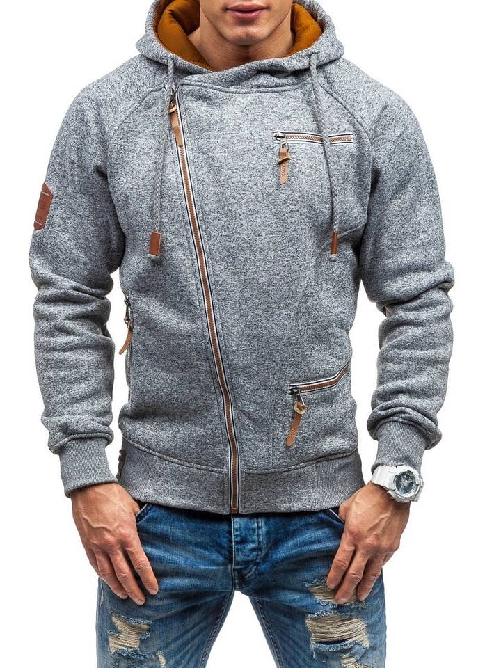 Tourtiwi – Engroshandel Hættetrøje - Herre – Herre-hættetrøjer med sidelommer og lynlås0