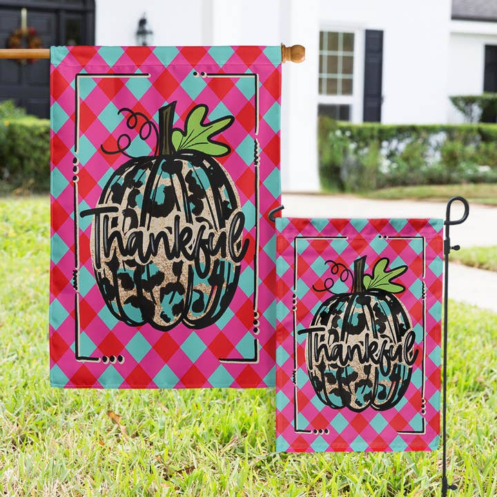 Flags - Fall Thankful Leopard for wholesale by Boutique Monogram