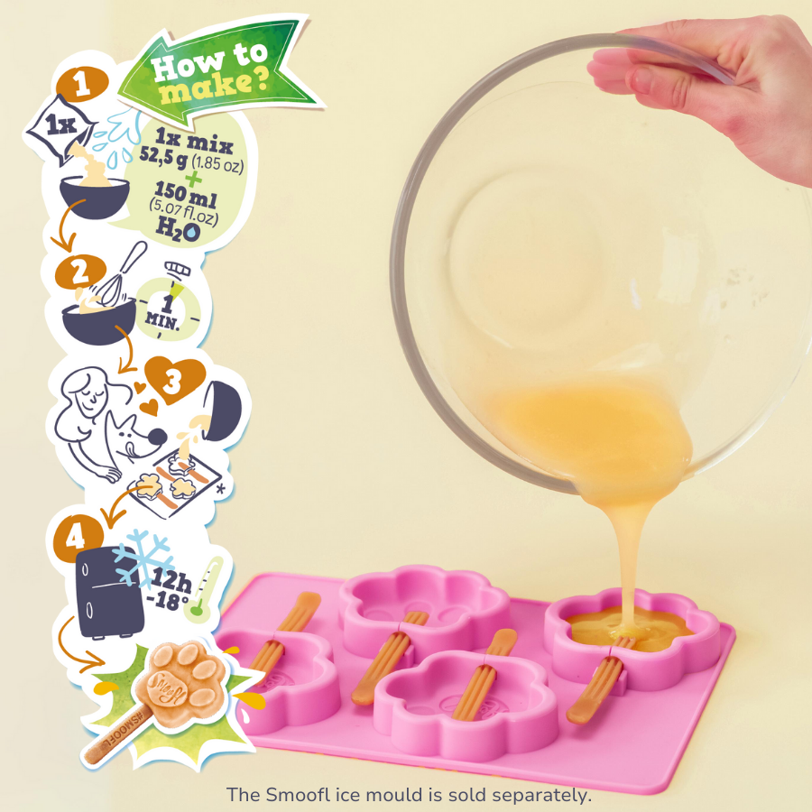 Smoofl - Vente Friandises – chien - Mélange crémeux caramel pour glace pour chiens3