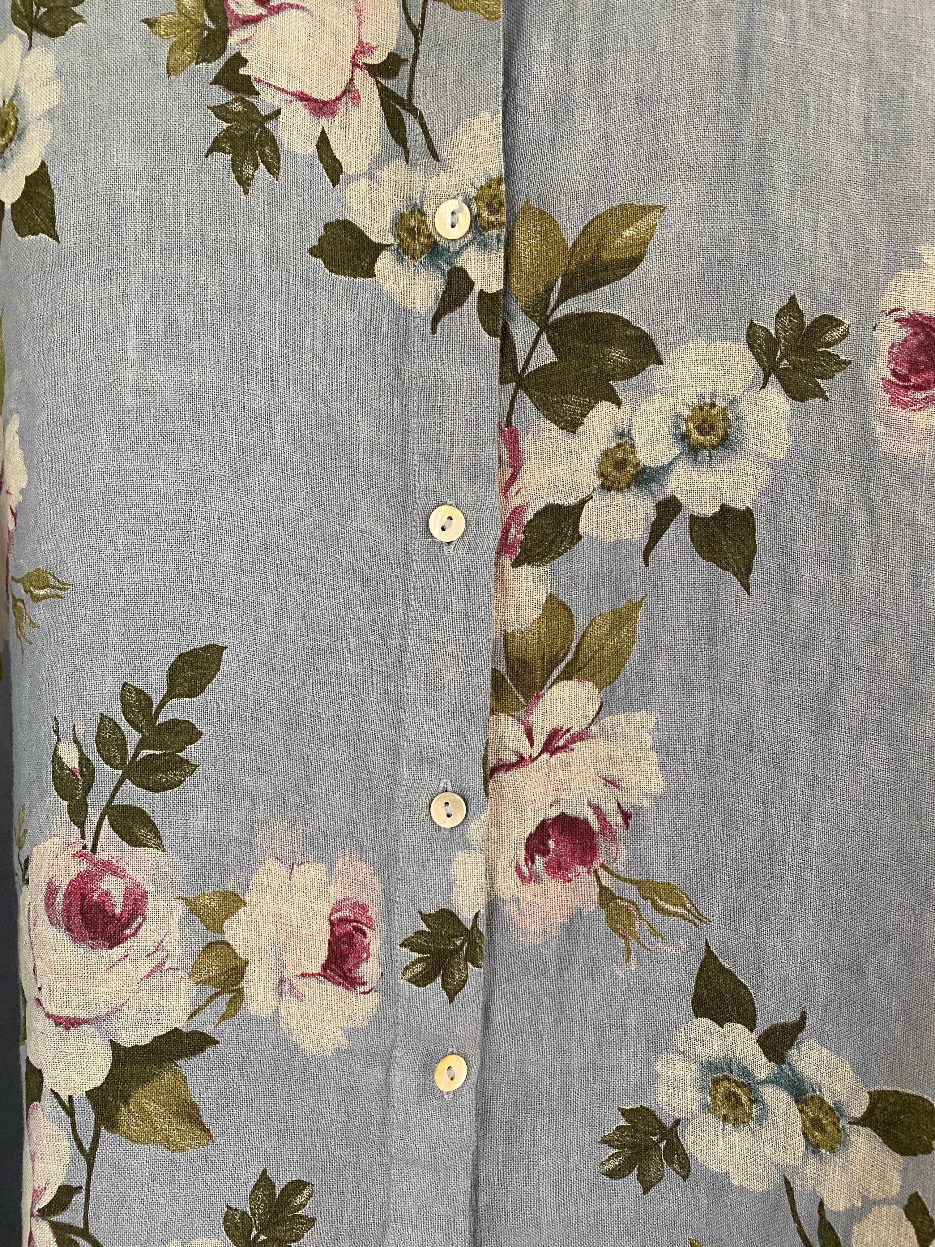 Miss Rose Sister Violet - Venta al por mayor Camisa con botones - Mujer - MUJERES - Camisa FLORAL de Lino Teddy3