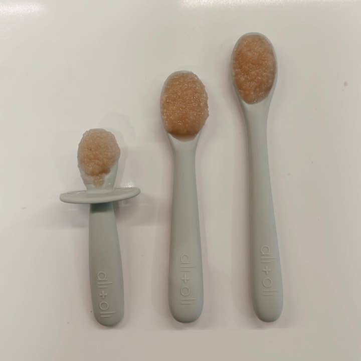 Ali+Oli - Wholesale Flatware Set - Kids & Baby - Ali+Oli (3-pc) Multi Stage Spoon Set for Baby (Blue) 6m+5