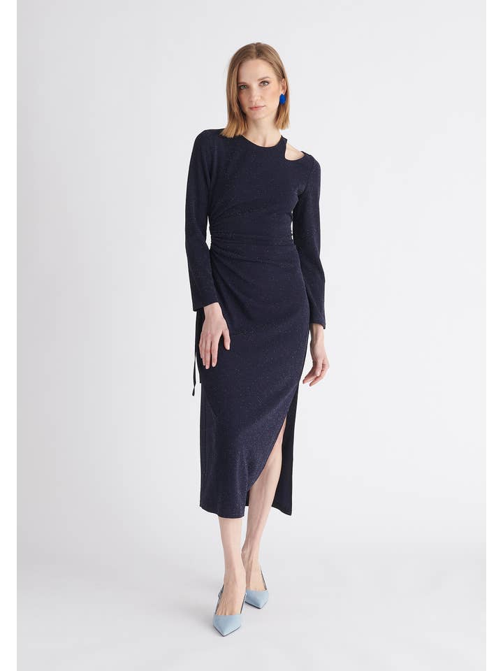 Paisie – Großhandel Kleid – Damen – Glitzerndes Kleid mit Ausschnitt4