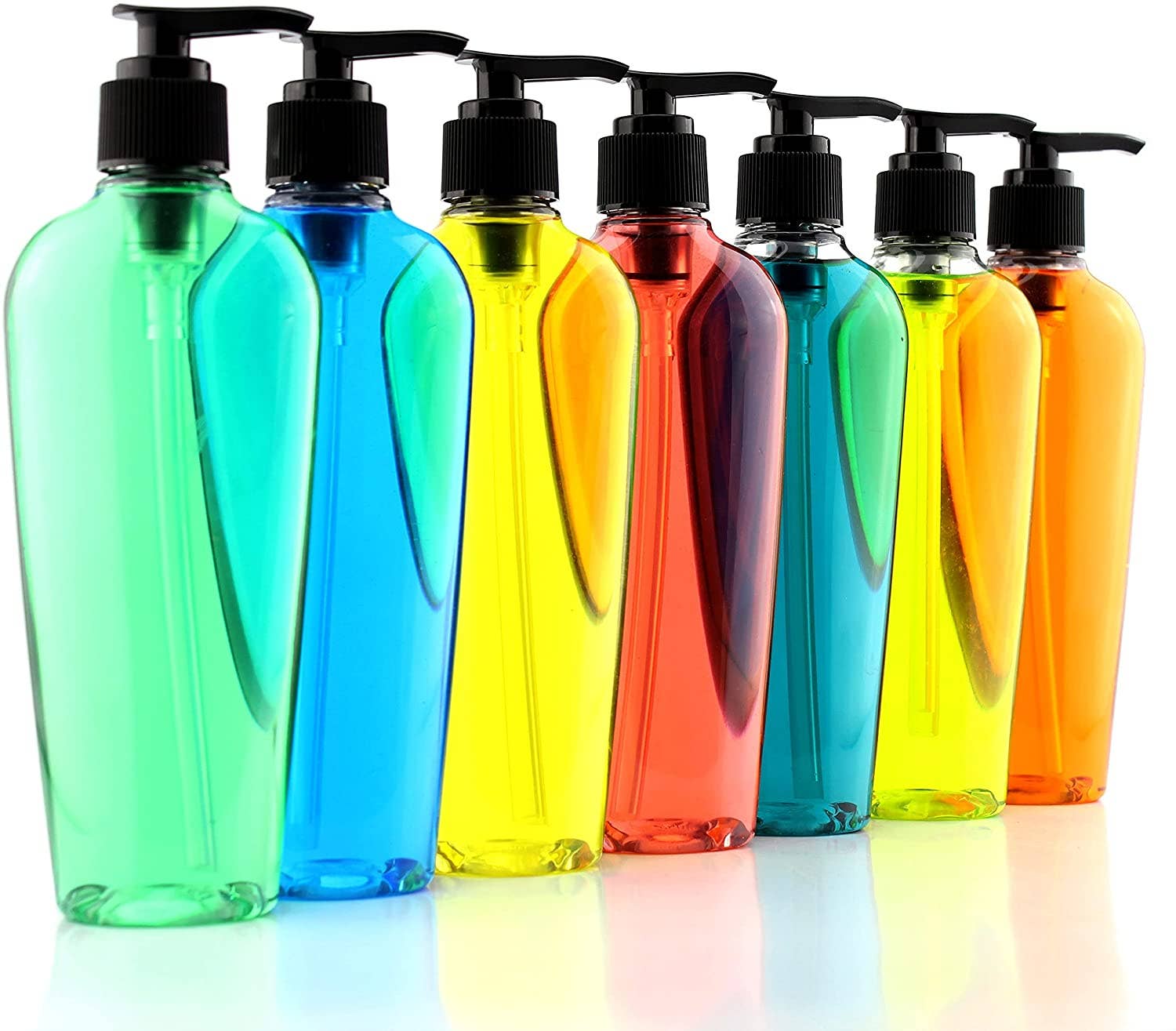 Kurated Korner - Vente Distributeurs de savon - Bouteilles ovales en plastique 8 oz avec pompe noire Cornucopia (lot de 8)6