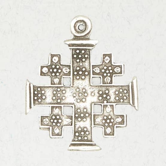 Oude Kruis Tin Hanger Ketting - Kruis van Jeruzalem voor wholesale door Nirvana LLC