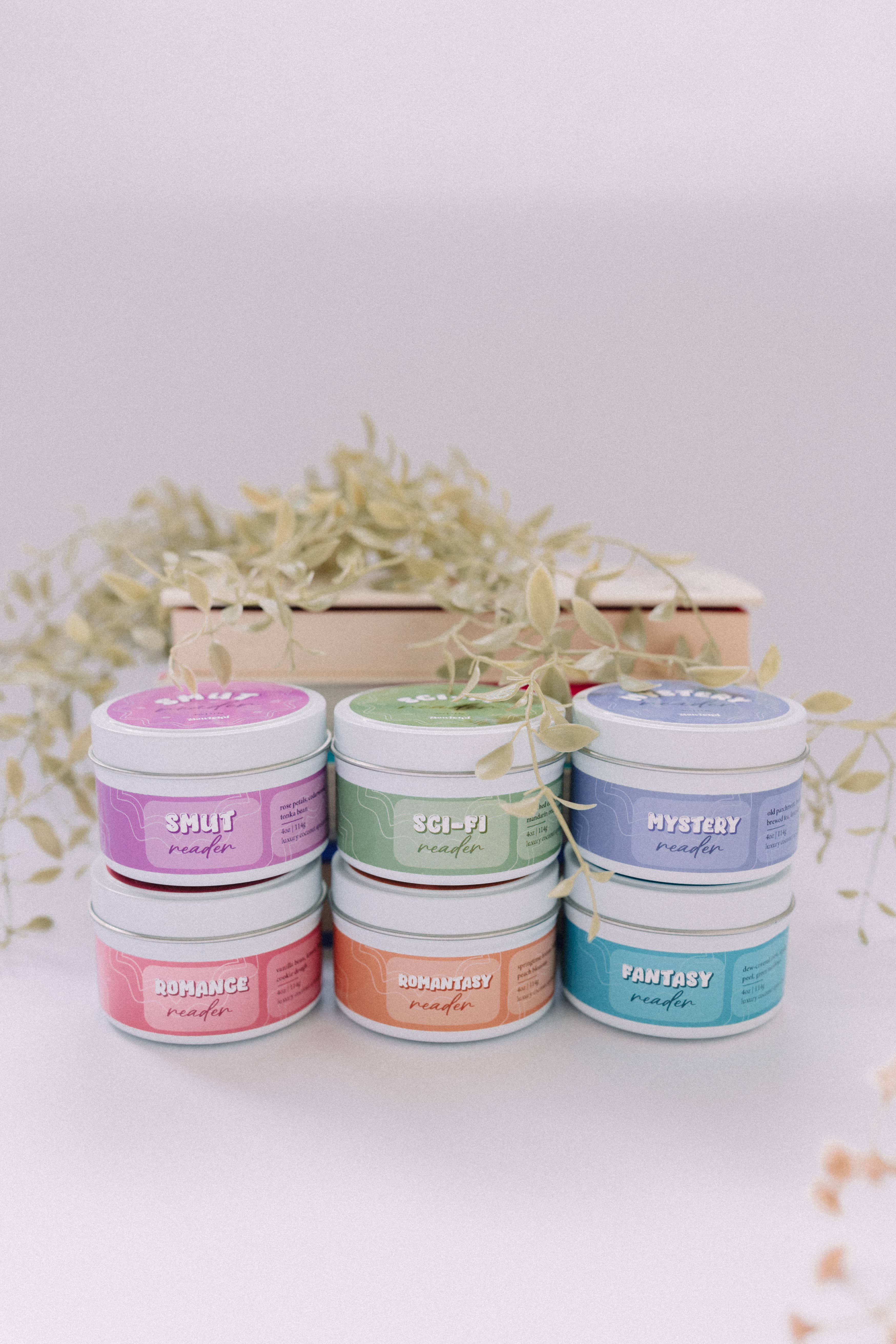 Bewick'd Studio - Wholesale Travel Candles - Romantasy Reader Candle - 4oz Book-Inspired Luxury Coconut Apricot Wax1