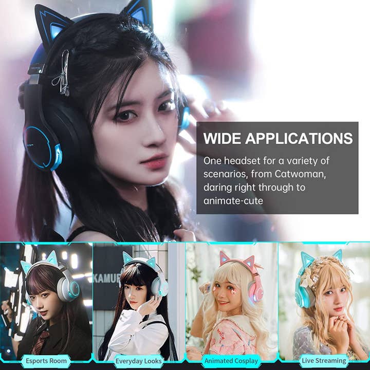 Sixale - Wholesale Headphones - Edifier G5BT CAT Wireless Bluetooth Wired Cat Ear Gaming Headset with Mic8