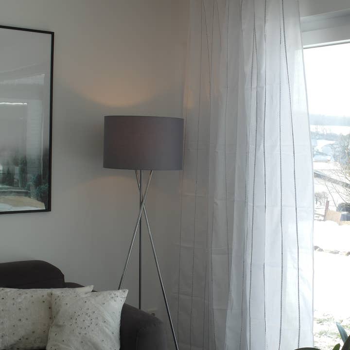 Transparenter Vorhang mit zarten Biesen 100% Baumwolle für den Großhandel von indradanush - art of textiles