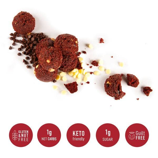 ChipMonk Baking - Vente Biscuits - Biscuits Keto en Velours Rouge3