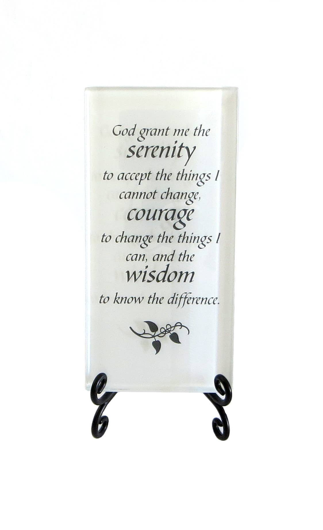 Lifeforce Glass, Inc. - Vente Plaque murale - Plaque en verre inspirante - La prière de sérénité6