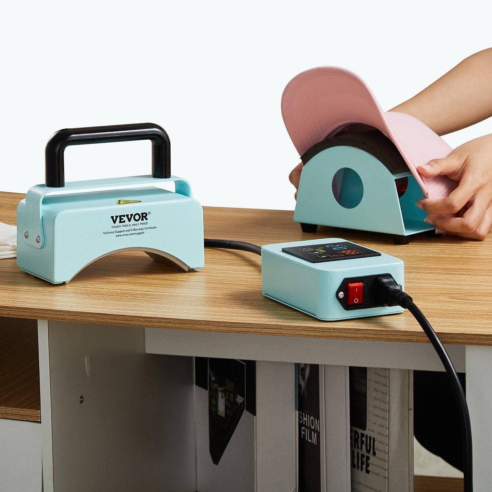 Hard Rock Health Stores - Vendita all'ingrosso Utensili per artigianato - Mini macchina per pressa da cappello con piastra da 15 x 8 cm, verde7