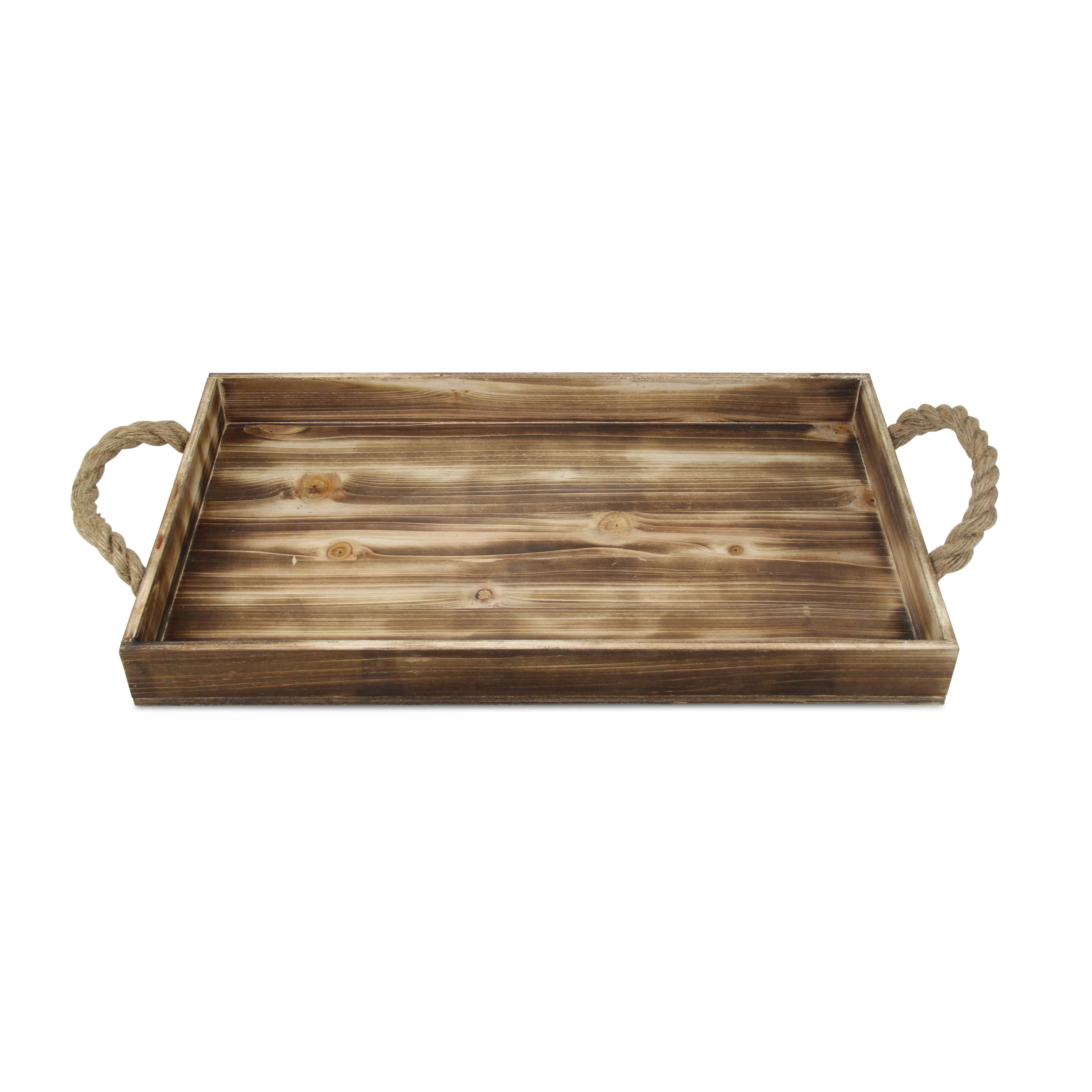 Cheungs Home Decor - Wholesale Decorative Tray - Piper Rectangular Wood & Rope Tray7